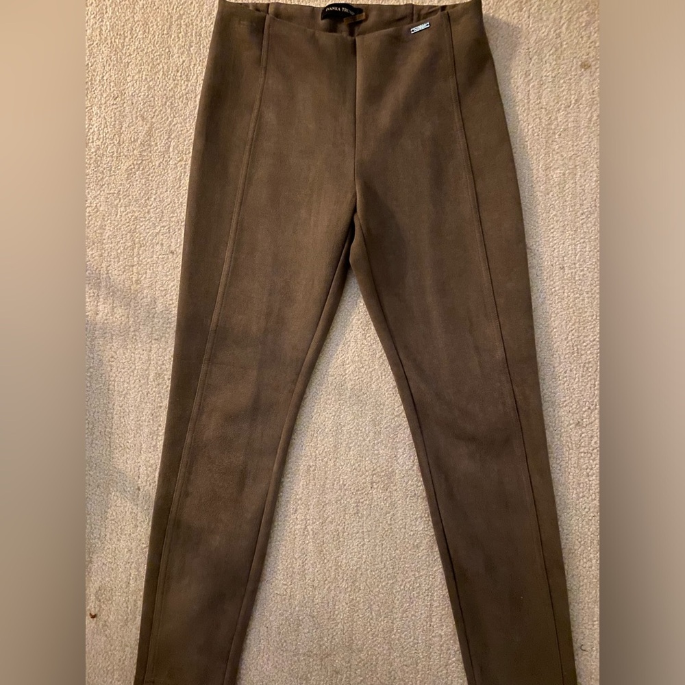 Suede fitted women’s pants